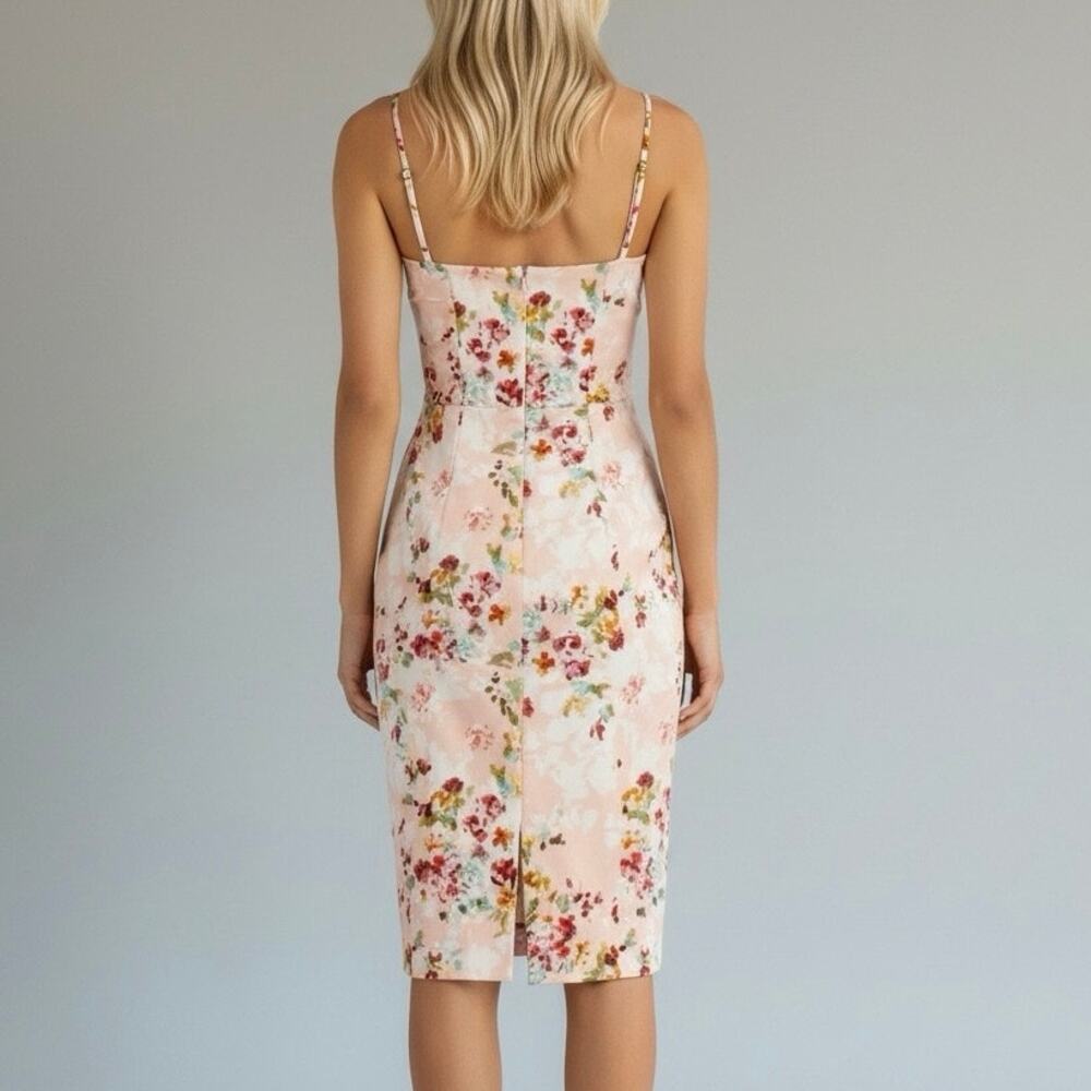Black Halo Clover Peachy Petals Sheath Dress - 4 - Picture 5 of 7